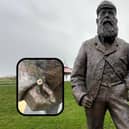 The statue to Old Tom Morris has bene vandalised (Pics: Submitted)