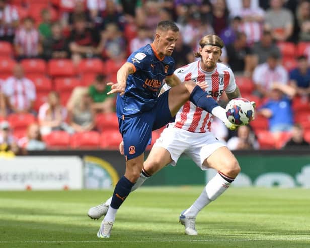 Jerry Yates has been linked to Rangers but is a key player for Blackpool. (Photo by Tony Marshall/Getty Images)