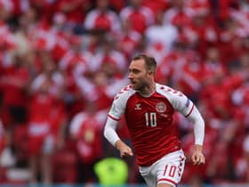 Denmark midfielder Christian Eriksen in action prior to his collapse against Finland in the Euro 2020 fixture in Copenhagen. (Photo by FRIEDEMANN VOGEL/AFP via Getty Images)