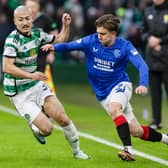Rangers' Ridvan Yilmaz tries to get past Celtic's Daizen Maeda during the Old Firm match on December 30. (Photo by Craig Williamson / SNS Group)