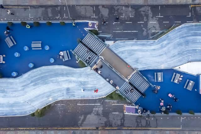 The west end of George Street is now home to Edinburgh's Christmas ice rink. Picture: Liam Anderstrem