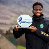 Odsonne Edouard shows off his player of the month award