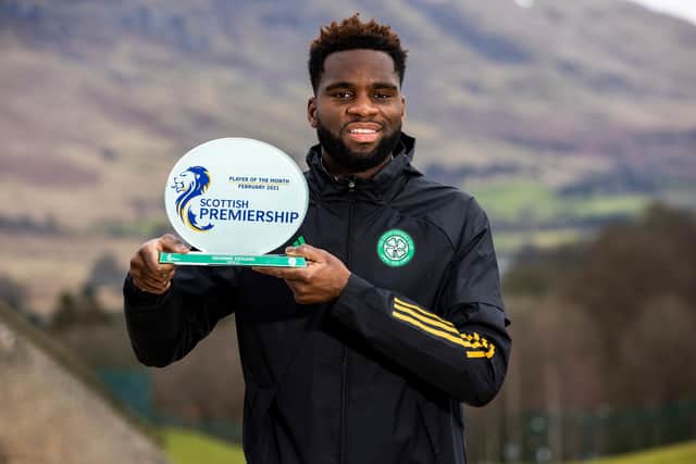 Odsonne Edouard shows off his player of the month award