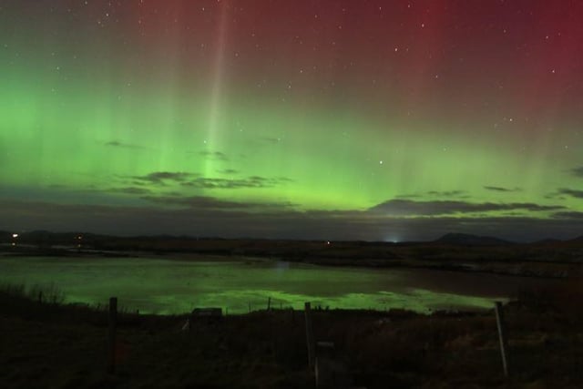 The Northern Lights in North Uist via Twitter user @MadmIke123/The Met Office