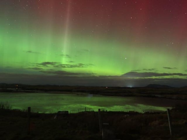 The Northern Lights in North Uist via Twitter user @MadmIke123/The Met Office