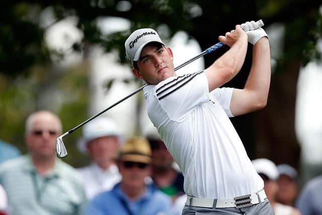 Bradley Neil, pictured during the first round, secured his spot in The Masters eight years ago as the Amateur champion. Picture: Ezra Shaw/Getty Images.