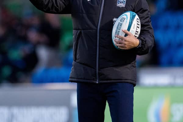GLASGOW, SCOTLAND - SEPTEMBER 23: Warriors' head coach Franco Smith ahead of a United Rugby Championship fixture between Glasgow Warriors and Cardiff Rugby at Scotstoun, on September 23, 2022, in Glasgow, Scotland. (Photo by Ross Parker / SNS Group)