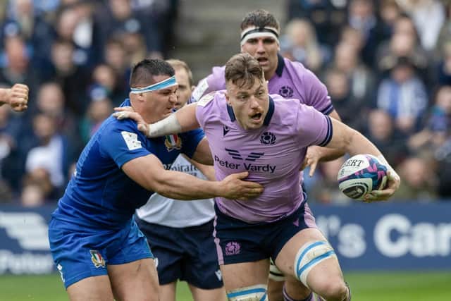 Jack Dempsey was played of the match in Scotland's recent Guinness Six Nations win over Italy.  (Photo by Craig Williamson / SNS Group)