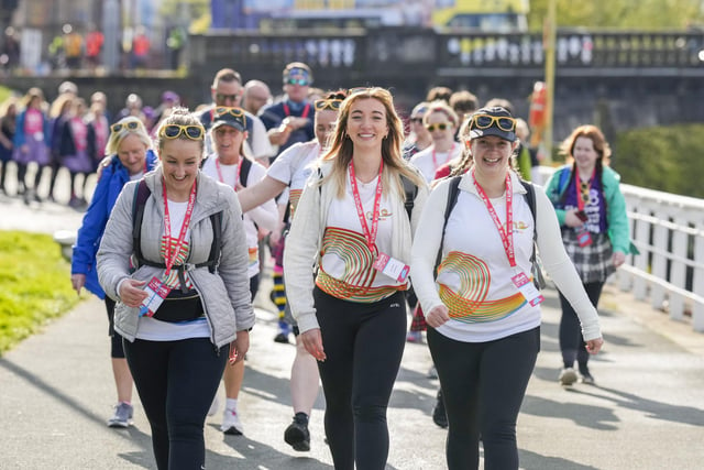 The route took walkers along the River Clyde