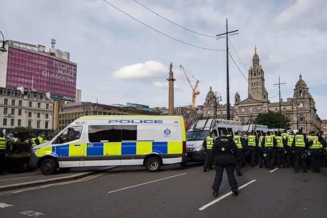 Police had warned people to stay away from the protests.