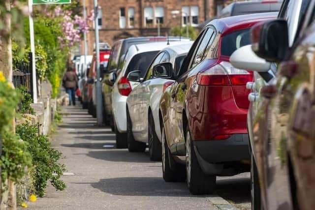 Residents in Edinburgh face £100 fines for parking on pavements. Photo: Lisa Ferguson