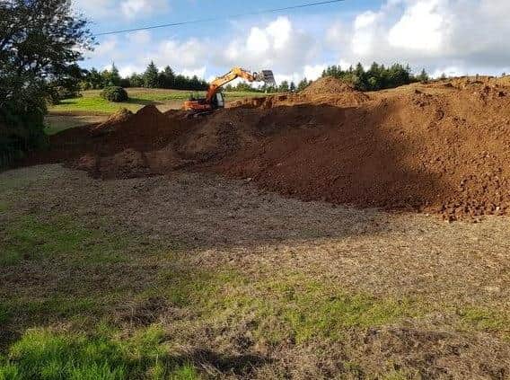 Residents in the area have told The Scotsman some diggers have been 'working round the clock' restructuring the land (pic: supplied)