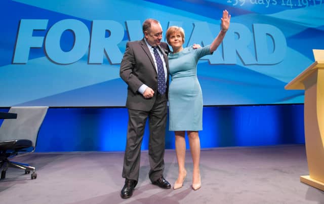 First Minister Nicola Sturgeon when she was deputy to Alex Salmond.