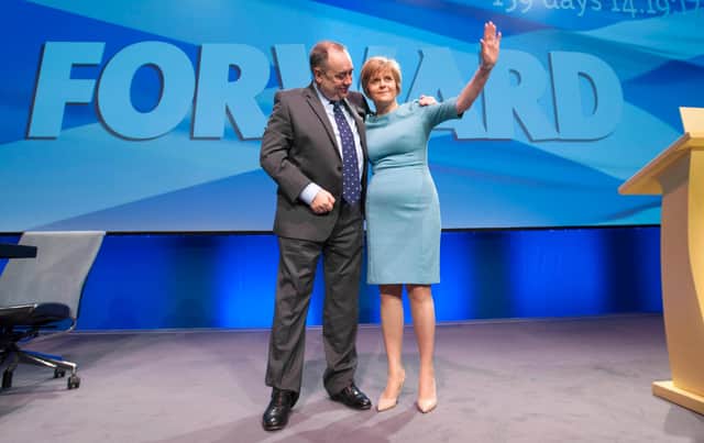 First Minister Nicola Sturgeon when she was deputy to Alex Salmond.