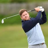 Paul O'Hara is out in front with a circuit to go in the Loch Lomond Whiskies' Scottish PGA Championship at West Kilbride. Picture: Mark Runnacles/Getty Images.