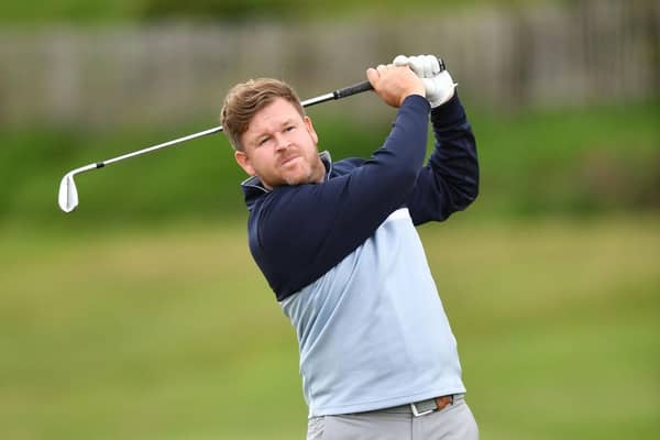 Paul O'Hara is out in front with a circuit to go in the Loch Lomond Whiskies' Scottish PGA Championship at West Kilbride. Picture: Mark Runnacles/Getty Images.