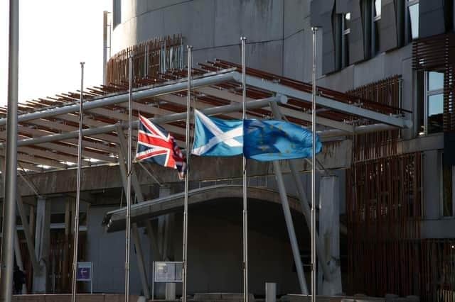 Flags on the Scottish Parliament building at Holyrood flew at half-mast as a mark of respect to the late Queen Elizabeth II.