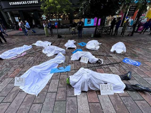 The protest comes 7 months after COP26 was in Glasgow