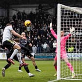 Celtic's Alistair Johnston first goal for the club should not have stood with the ball inadvertently striking the Canadian's arm on its way into the net. (Photo by Craig Williamson / SNS Group)