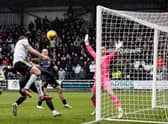 Celtic's Alistair Johnston first goal for the club should not have stood with the ball inadvertently striking the Canadian's arm on its way into the net. (Photo by Craig Williamson / SNS Group)