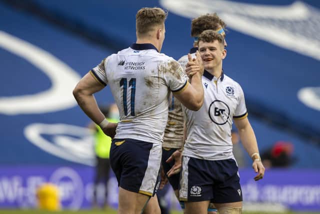 Scotland's Duhan van der Merwe (left) and Darcy Graham have the potential to score tries against the world's best teams.