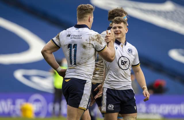 Scotland's Duhan van der Merwe (left) and Darcy Graham have the potential to score tries against the world's best teams.