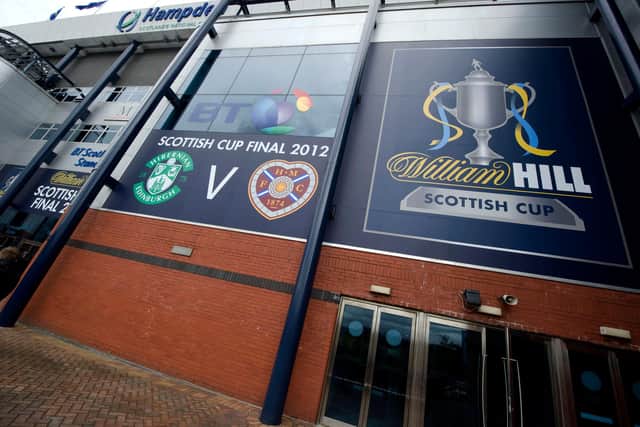 Hearts and Hibs will meet in the Scottish Cup semi-final at Hampden Park next month. Picture: SNS
