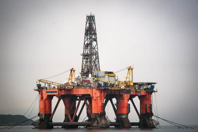 An oil rig in the Cromarty Firth in Invergordon. Image: Jane Barlow/Press Association.