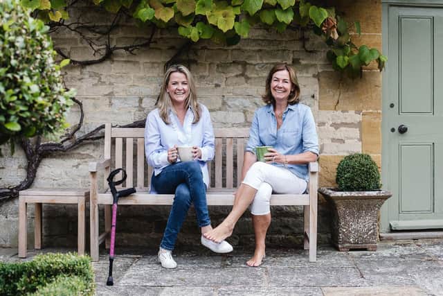 Amelia Peckham (left), co-founder of Cool Crutches, with mum Clare, has found AI "extremely useful" for marketing