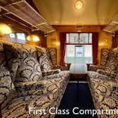 A SRPS first class compartment which seeks to convey the golden age of rail travel. (Photo by SRPS)