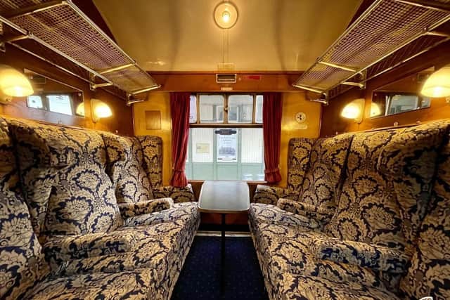 A SRPS first class compartment which seeks to convey the golden age of rail travel. (Photo by SRPS)
