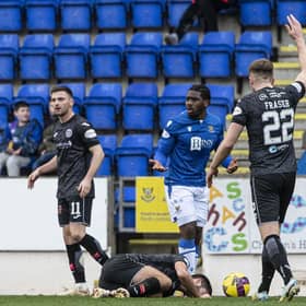 St Johnstone will consider appealing Daniel Phillips' red card in St Mirren draw. Picture: SNS