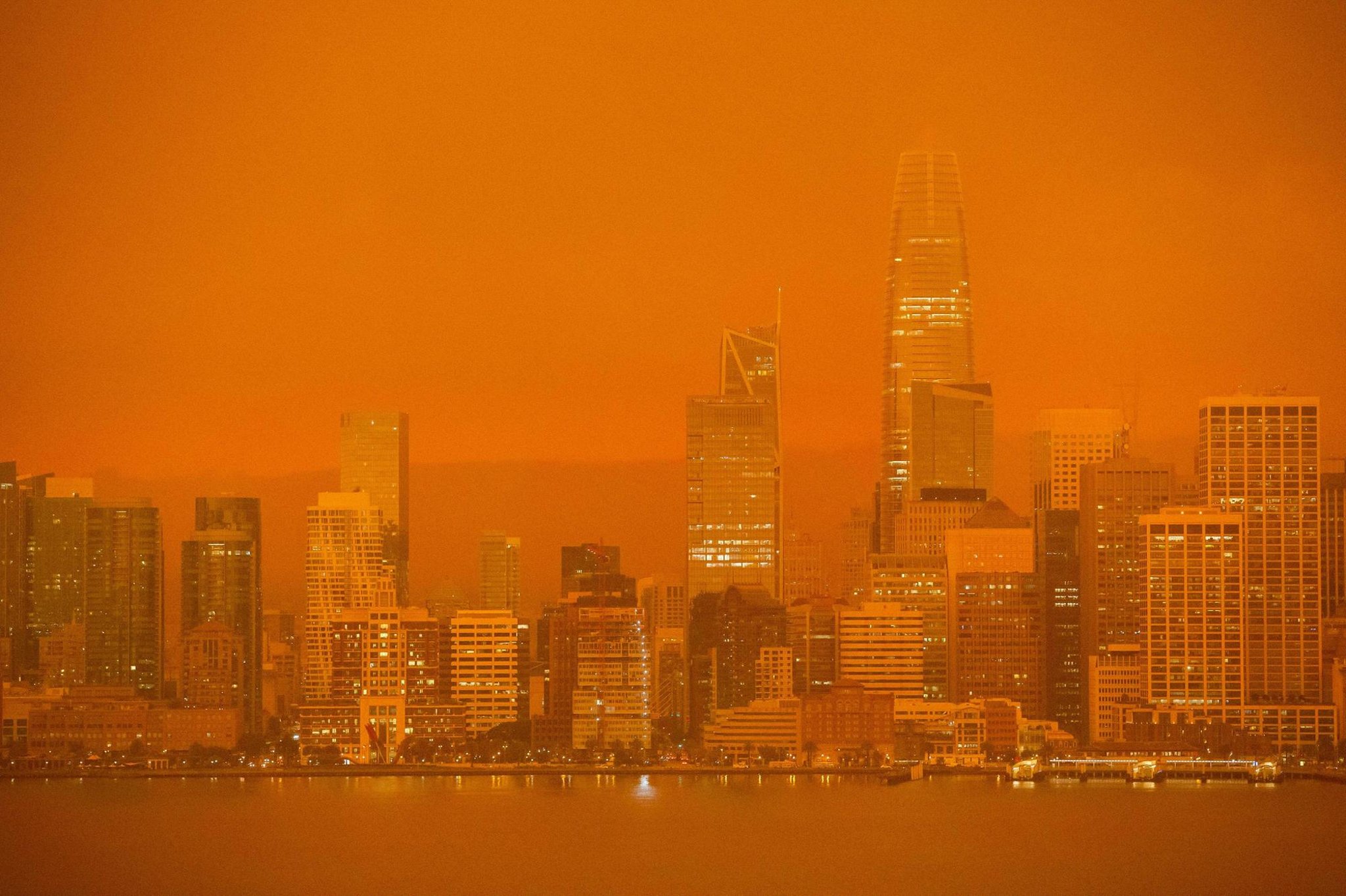 California wildfires flip skies orange