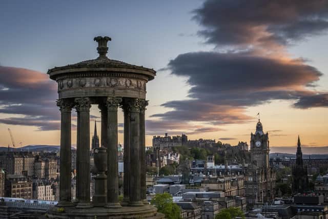 A view across the city of Edinburgh from Calton Hill at dusk, as Edinburgh is to host the Unesco Cities of Literature network conference in 2024, marking 20 years since it became the first city to be given the designation. Picture: Jane Barlow/PA Wire