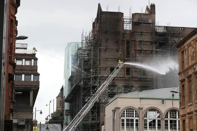 The iconic Mackintosh Building at Glasgow School of Art was devastated by a second blaze in the space of just over four years in June 2018. Picture: Andrew Milligan/PA Wire