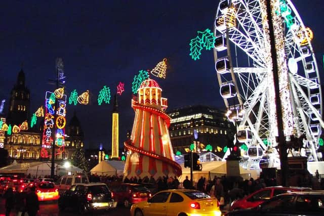 The George Square Christmas market has brought huge crowds to Glasgow.