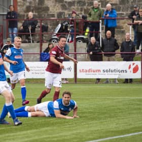 Joe Cardle fires Kelty Hearts in front against Cowdenbeath.