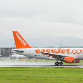 An aircraft at Edinburgh Airport flown by EasyJet, the budget airline founded in the mid 1990s by high-profile entrepreneur Sir Stelios Haji-Ioannou. Picture: Ian Georgeson