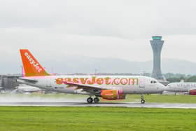 An aircraft at Edinburgh Airport flown by EasyJet, the budget airline founded in the mid 1990s by high-profile entrepreneur Sir Stelios Haji-Ioannou. Picture: Ian Georgeson