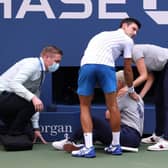 Djokovic was disqualified after hitting a line judge with a tennis ball (Photo: Al Bello/Getty Images)