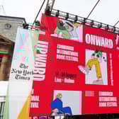 A big screen for broadcasting live events is one of the main features at the new home of the Edinburgh International Book Festival.