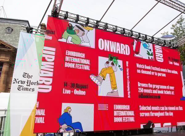 A big screen for broadcasting live events is one of the main features at the new home of the Edinburgh International Book Festival.