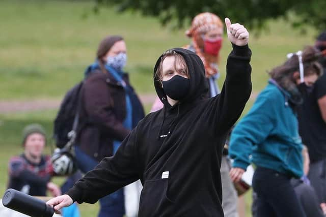 Lewis Capaldi was spotted in Holyrood Park during Edinburgh's Black Lives Matter protest picture: PA