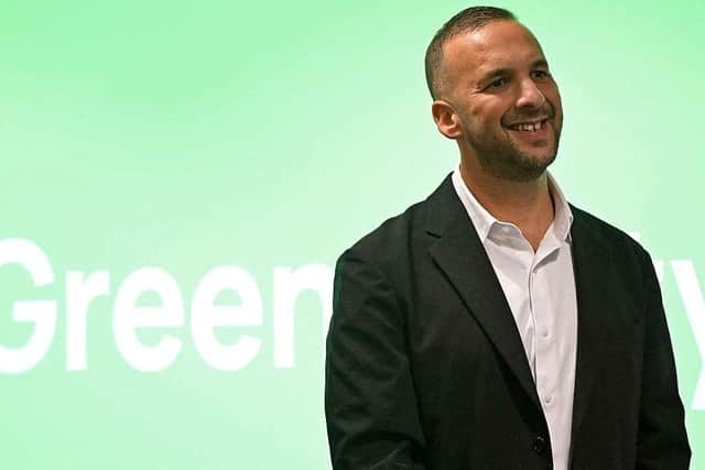 New Greens leader Zack Polanski says the party will focus on 'redistributing wealth, funding public services and calling out the genocide in Gaza' (Photo by Justin Tallis/AFP via Getty Images)