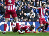 Rangers midfielder Ryan Jack brings down St Johnstone's Adam Montgomery in a challenge that prompted a VAR check - but Willie Collum stuck with his original yellow card decision. (Photo by Rob Casey / SNS Group)
