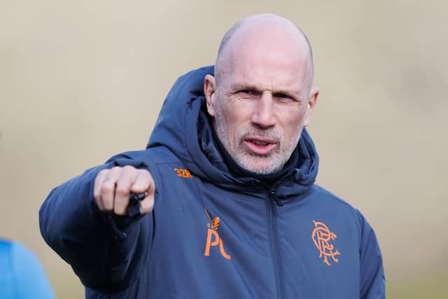 Rangers manager Philippe Clement during a Rangers training session on Wednesday ahead of facing Benfica in the Europa League last 16 first leg in Lisbon. (Photo by Ross Parker / SNS Group)