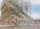 The Thames Path 2040, by artist Alex Fefegha, is one of a series of AI-generated images looking at the urban landscape in a future where heavy rainfall will lead to flooding on -- part of a project with the New Real Observatory, a creative platform combining raw satellite data and climate modelling with AI processing engines which is run in a partnership between the University of Edinburgh, Alan Turing Institute and Edinburgh’s festivals
.