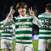 Celtic's Kyogo Furuhashi is among the frontrunners for the Player of the Year award. (Photo by Craig Williamson / SNS Group)