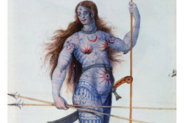 The blue dye that Picts used came from Woad or Isatis tinctoria leaves. When applied to their skin, it not only distinguished them from their enemies and made them appear more ferocious, but it also served a medicinal purpose. Scholars have noted that the dye has antiseptic properties and so Picts would lather it onto their wounds/scars for good health.