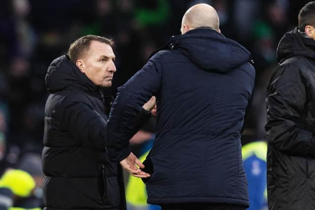 Celtic manager Brendan Rodgers has now enjoyed derby victories over six different Rangers counterparts and was keen to stress how he has dealt with challenges from across the city as he acknowledged the improvement Philippe Clement has overseen with the Ibrox team in his two-and-a-half months. (Photo by Craig Foy / SNS Group)
